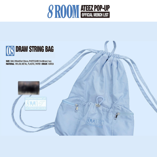 (PRE-ORDER) ATEEZ 8ROOM POP-UP - DRAW STRING BAG