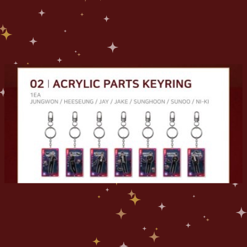 (PRE-ORDER) ENHYPEN WORLD POP-UP STORE - ACRYLIC PARTS KEYRING