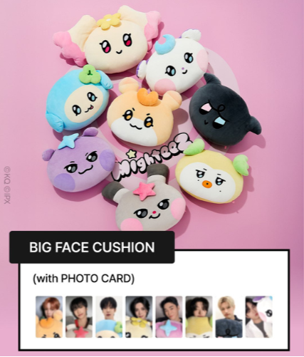 (PRE-ORDER) MIGHTEEZ (ATEEZ) POP-UP - BIG FACE CUSHION
