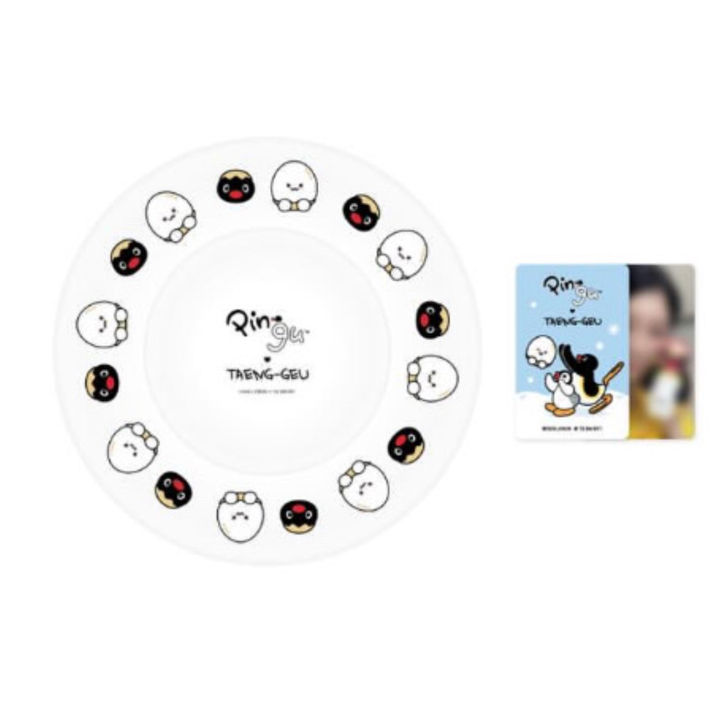 (PRE-ORDER) TAEYEON PINGU meets TAENG-GEU POP-UP STORE - GLASS PLATE