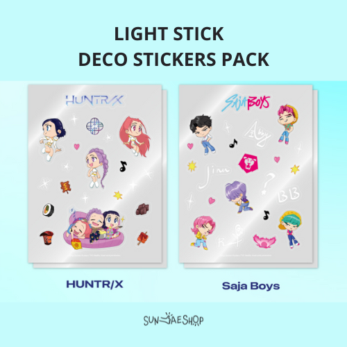 (PRE-ORDER) KPOP DEMON HUNTERS POP-UP STORE - LIGHTSTICK DECO STICKERS PACK