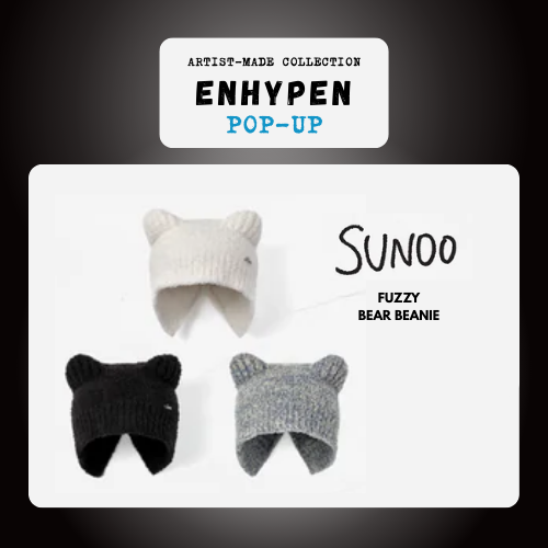 (PRE-ORDER) ENHYPEN Artist-Made Collection Pop-Up - Sunoo Fuzzy Bear Beanie