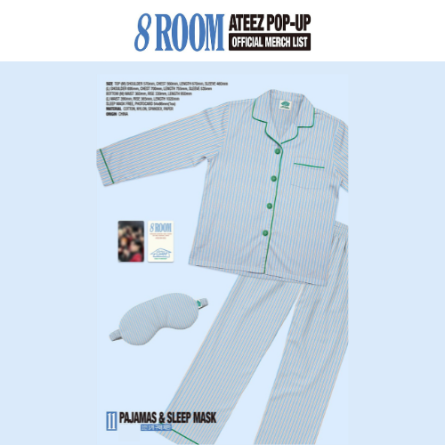(PRE-ORDER) ATEEZ 8ROOM POP-UP - PAJAMAS & SLEEP MASK
