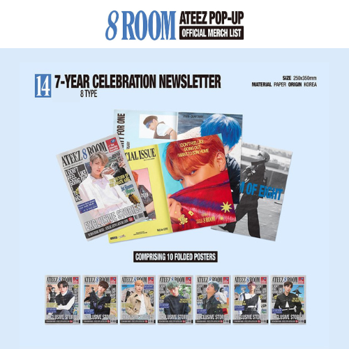 (PRE-ORDER) ATEEZ 8ROOM POP-UP - 7 YEAR CELEBRATION NEWSLETTER