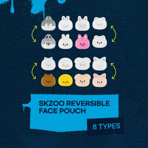 (PRE-ORDER) STRAYKIDS (DOMINATE) POP-UP - SKZOO REVERSIBLE FACE POUCH