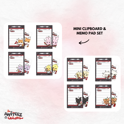 (PRE-ORDER) ANITEEZ IN THE CALLING - Mini Clipboard & Memo Pad Set