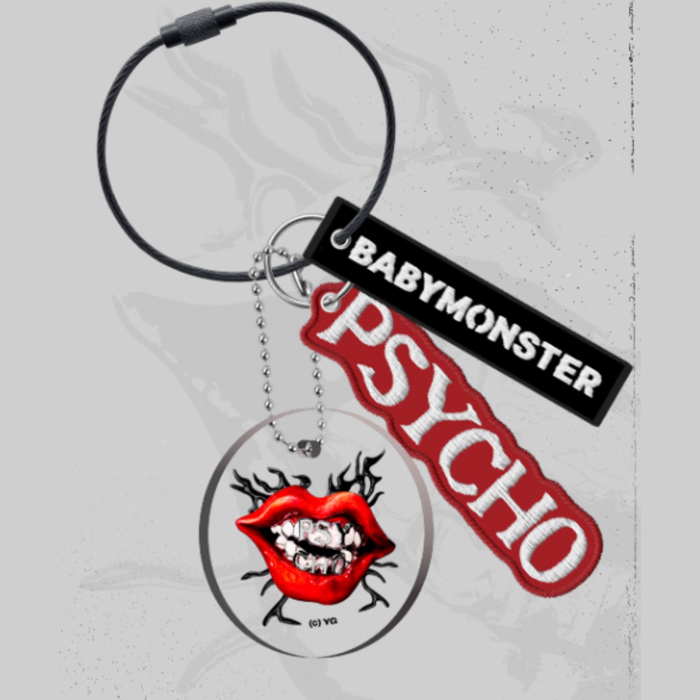 (PRE-ORDER) BABYMONSTER '𝑷𝑺𝒀𝑪𝑯𝑶' MD - PSYCHO KEYRING