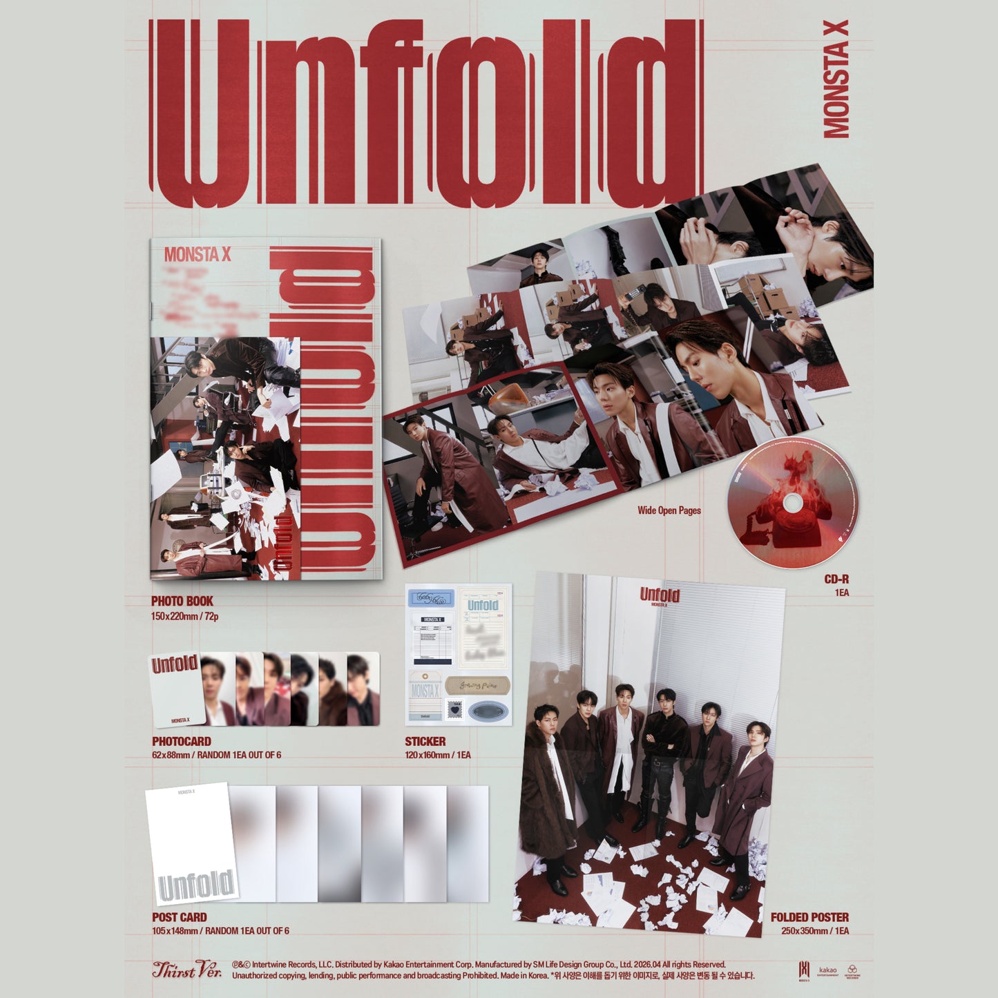 (Pre-Order) MONSTA X - English Album [Unfold]