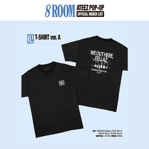 (PRE-ORDER) ATEEZ 8ROOM POP-UP - T-SHIRT