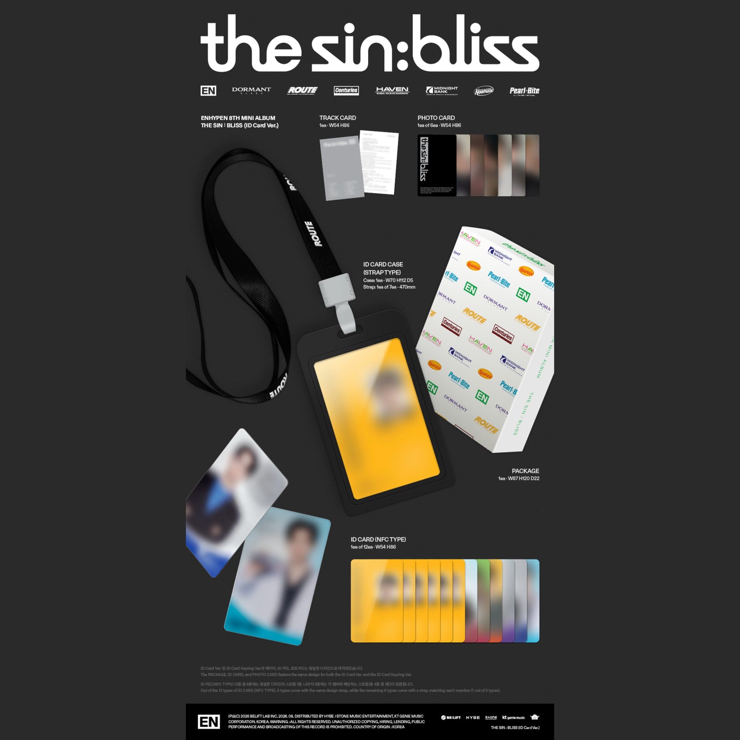 (PRE-ORDER) ENHYPEN - [THE SIN : BLISS] (ID Card Ver.) (Random Ver.)