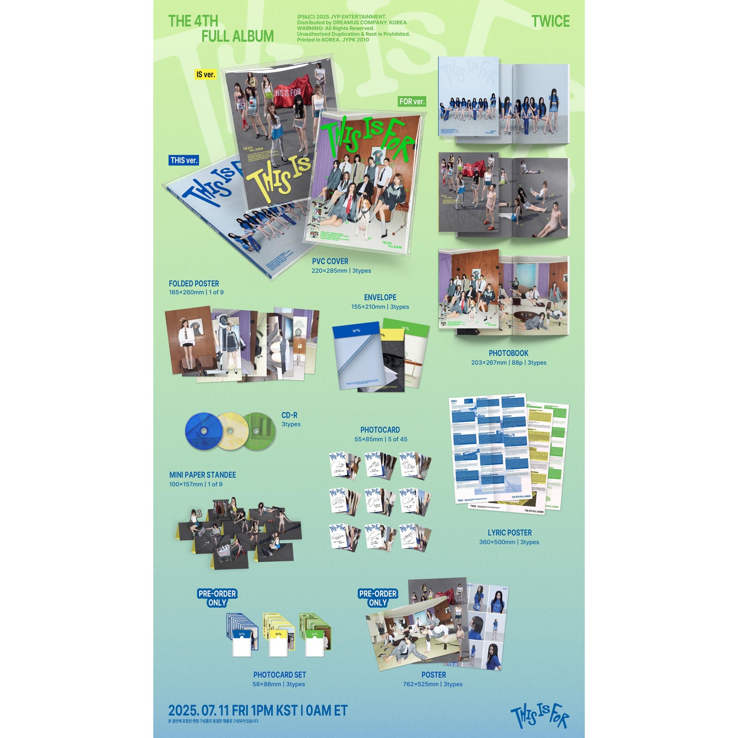 (PRE-ORDER) TWICE 4TH FULL ALBUM [THIS IS FOR] (Random Ver.)