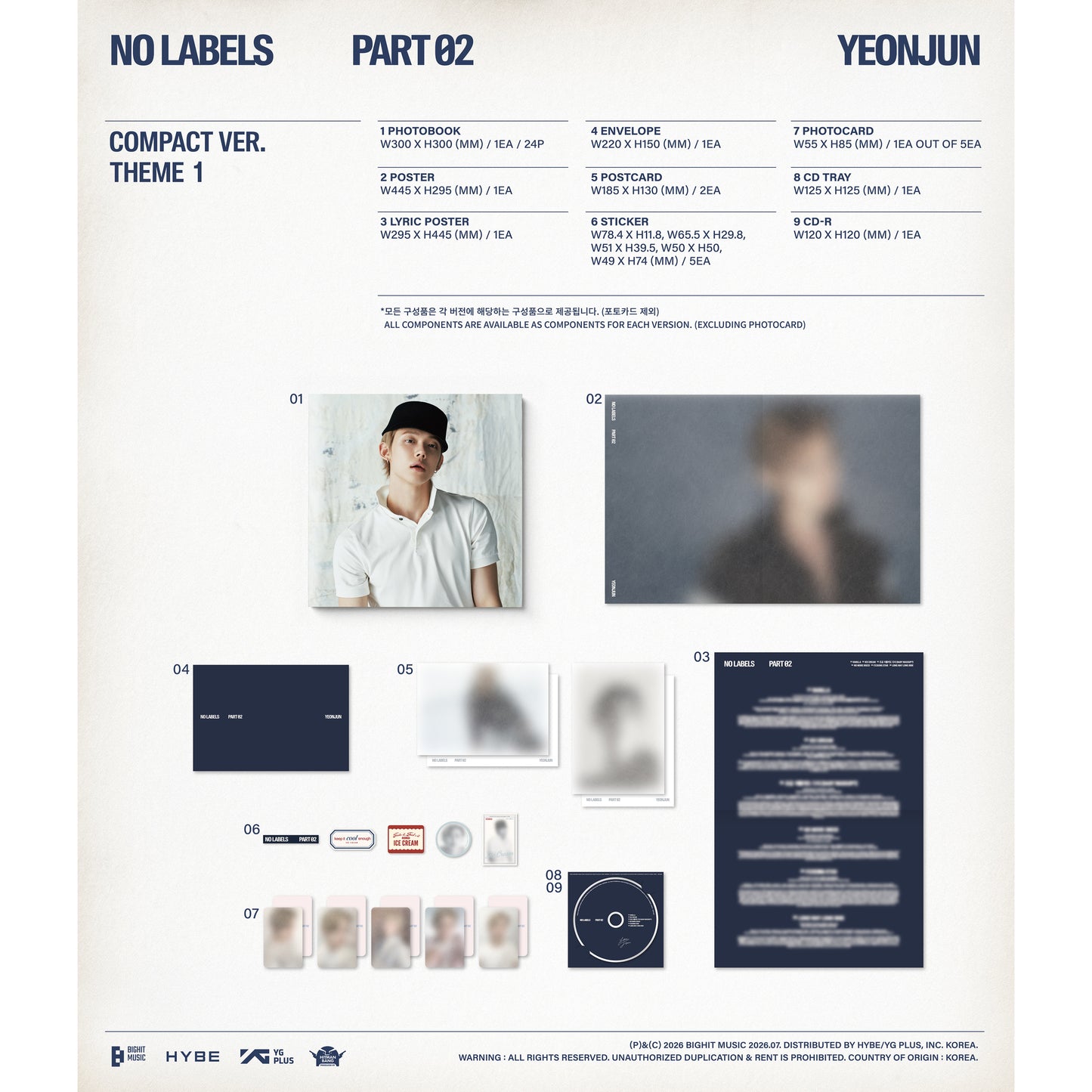 (PRE-ORDER) YEONJUN - [NO LABELS: PART 02] (Compact Ver.)