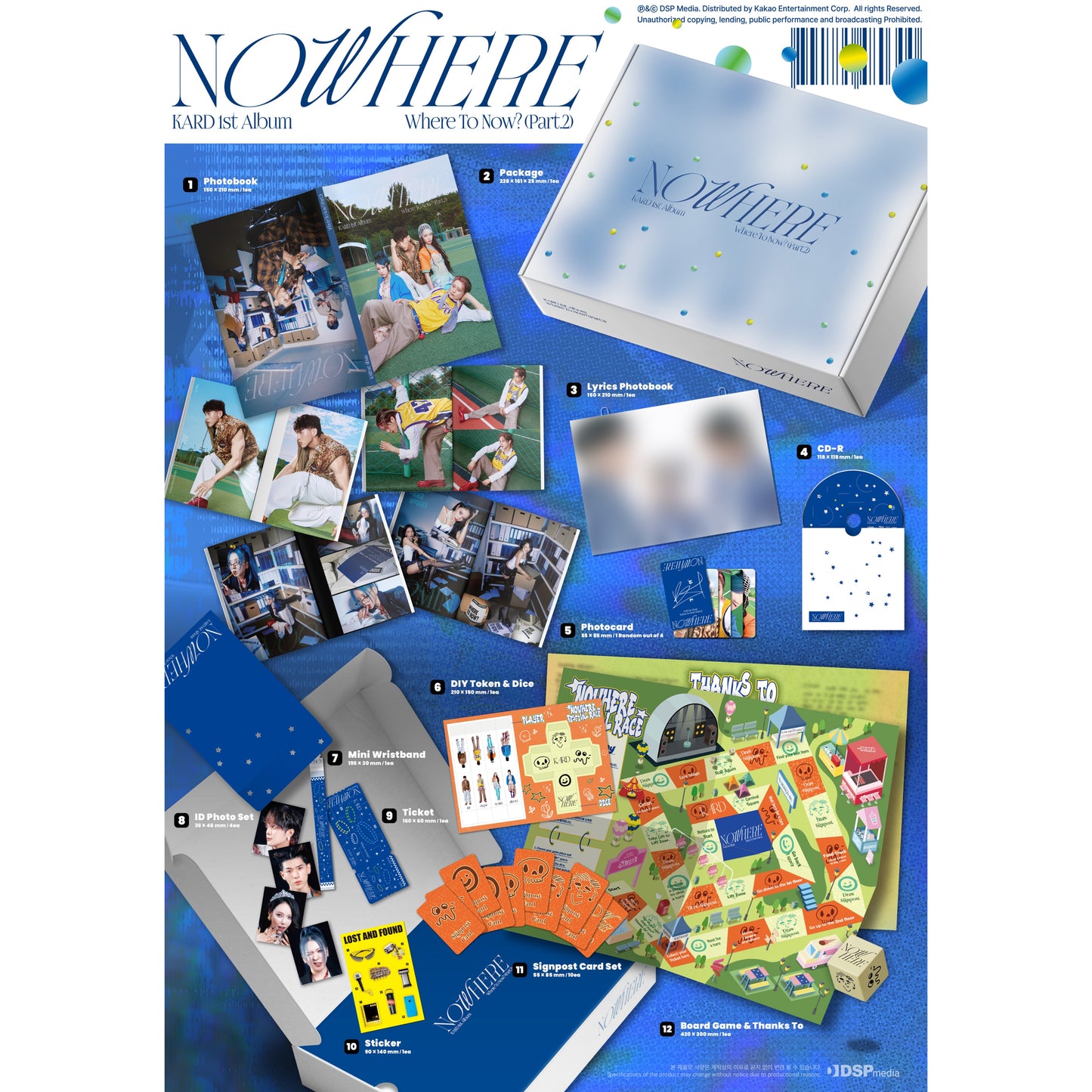 (PRE-ORDER) KARD - 1st Album [Where To Now? (Part.2) : NOWHERE]