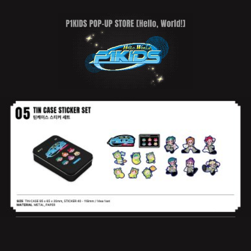 (PRE-ORDER) P1KIDS POP-UP STORE - TIN CASE STICKER SET