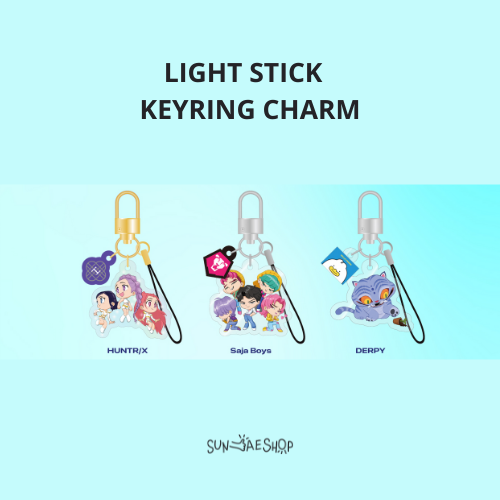 (PRE-ORDER) KPOP DEMON HUNTERS POP-UP STORE - LIGHTSTICK KEYRING CHARM