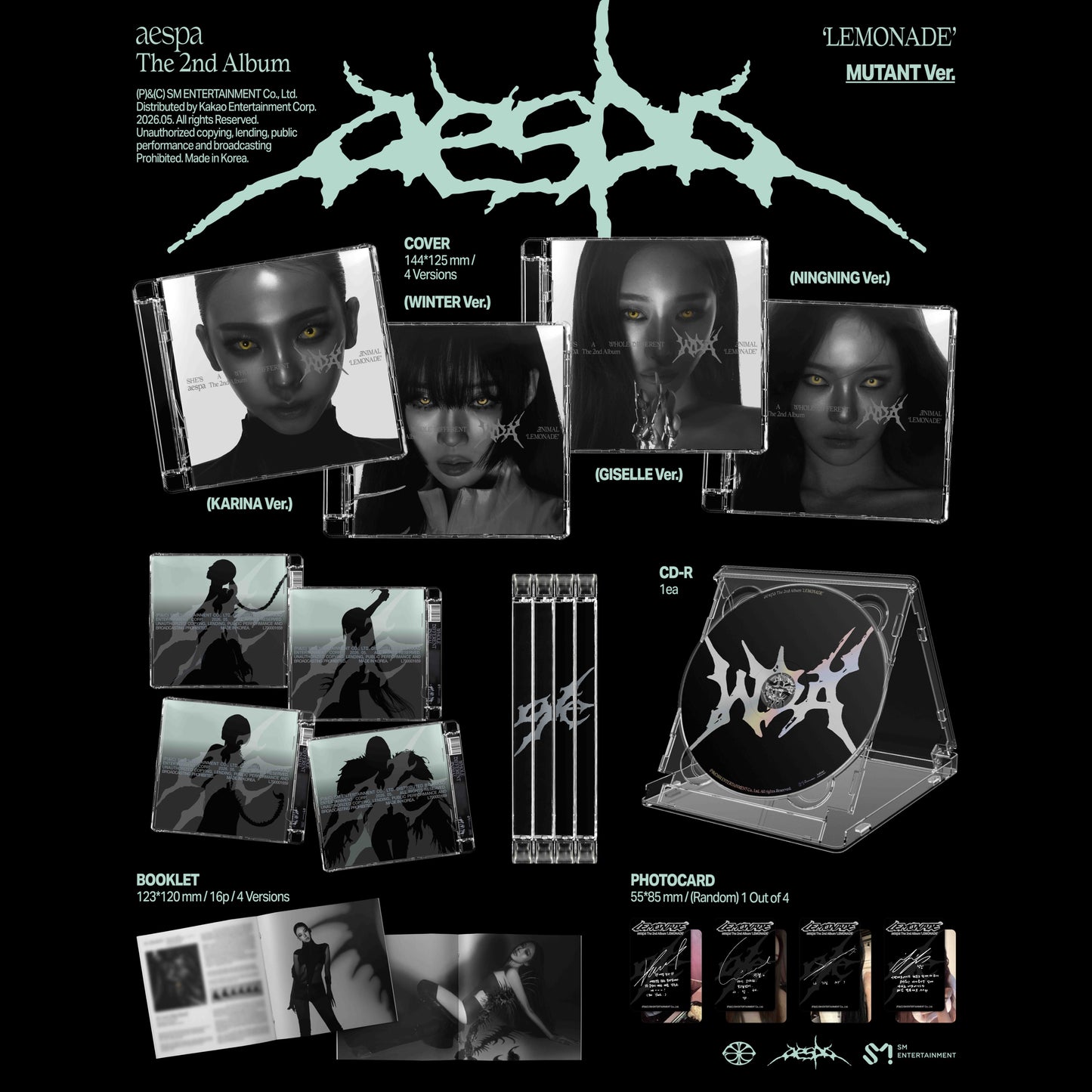 (PRE-ORDER) aespa - 2nd Album [LEMONADE] (MUTANT Ver.)