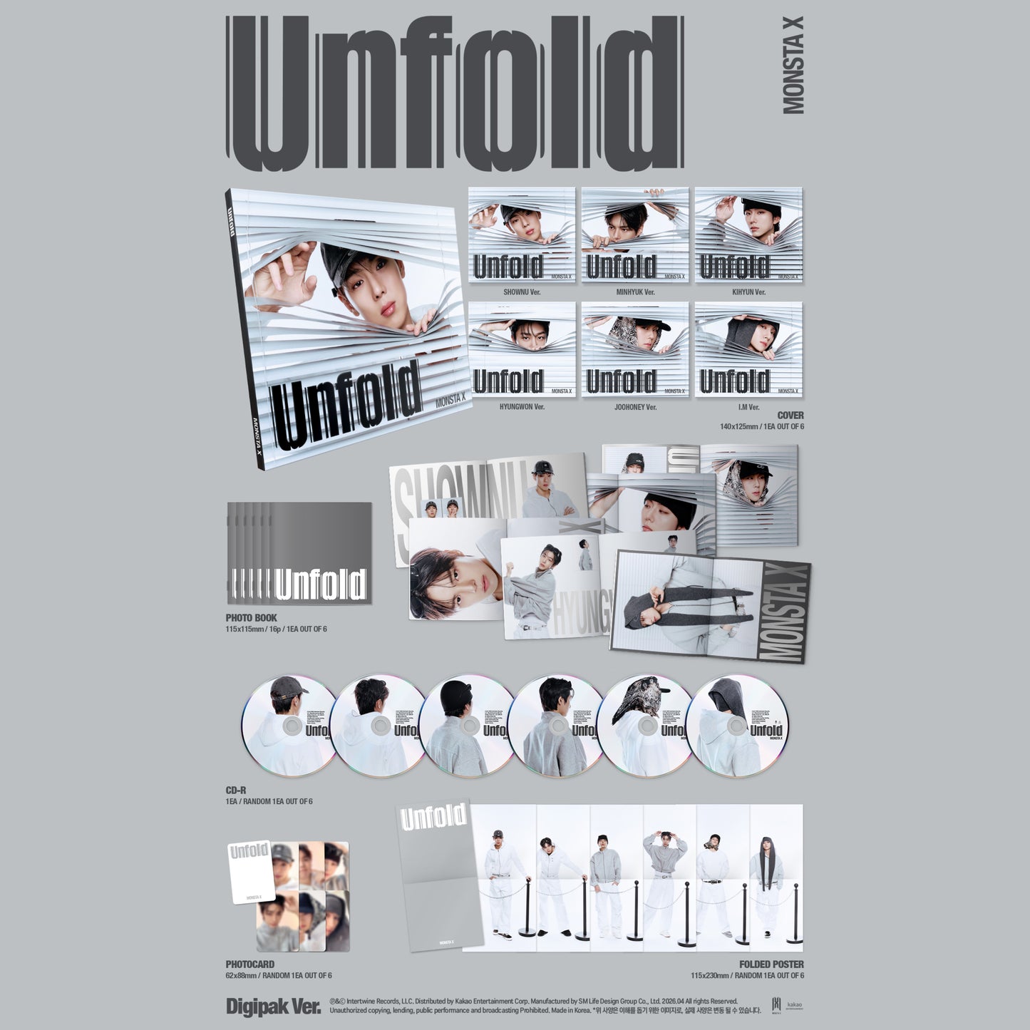 (Pre-Order) MONSTA X - English Album [Unfold] (DIGIPACK Ver.)