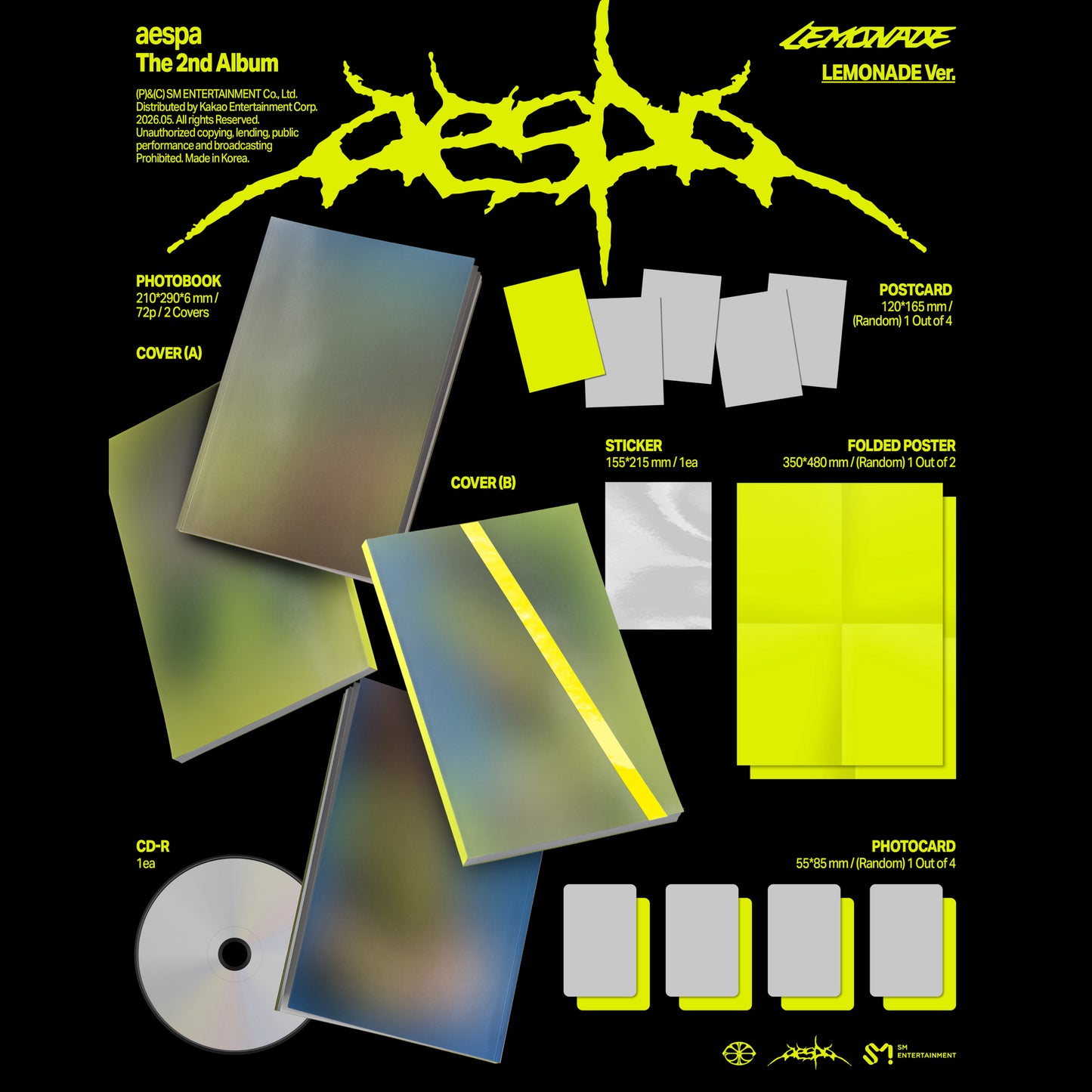 (PRE-ORDER) aespa - 2nd Album [LEMONADE] (LEMONADE Ver.)