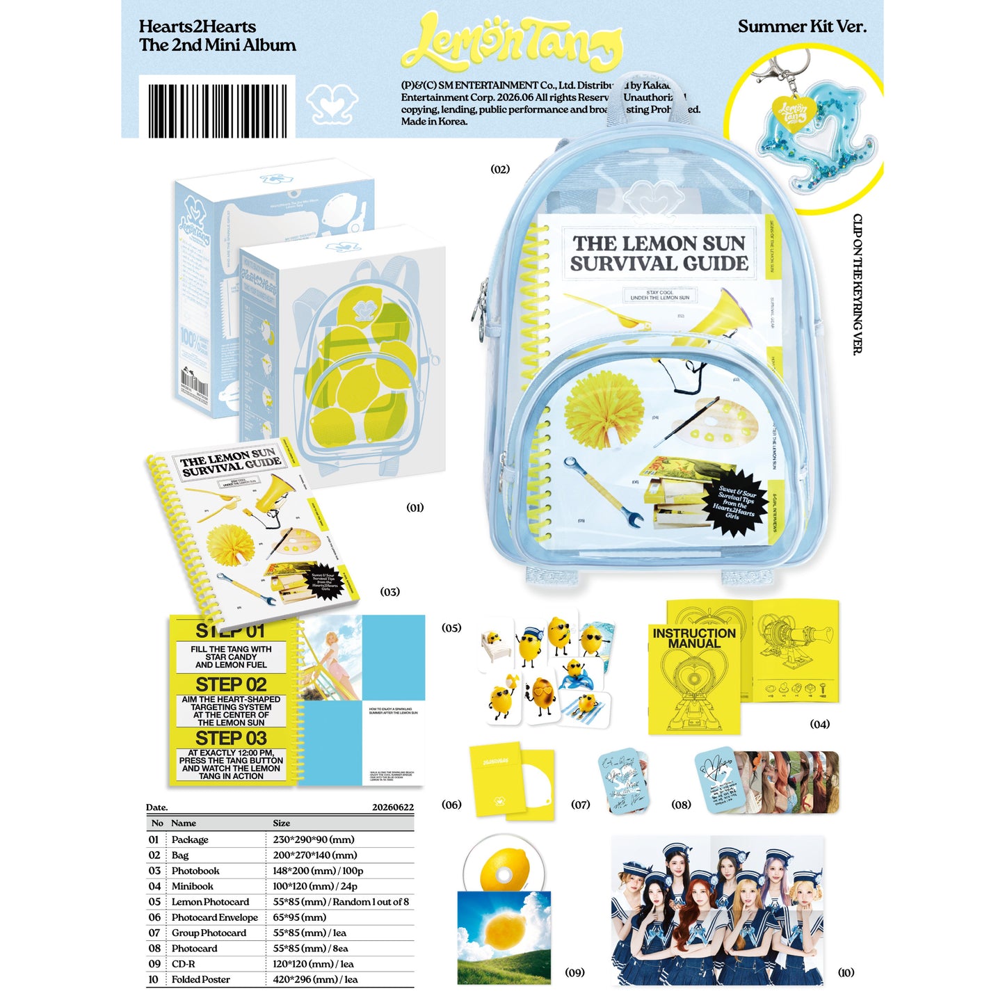 (PRE-ORDER) Hearts2Hearts [Lemon Tang] (Summer Kit Ver.) (Limited Edition)