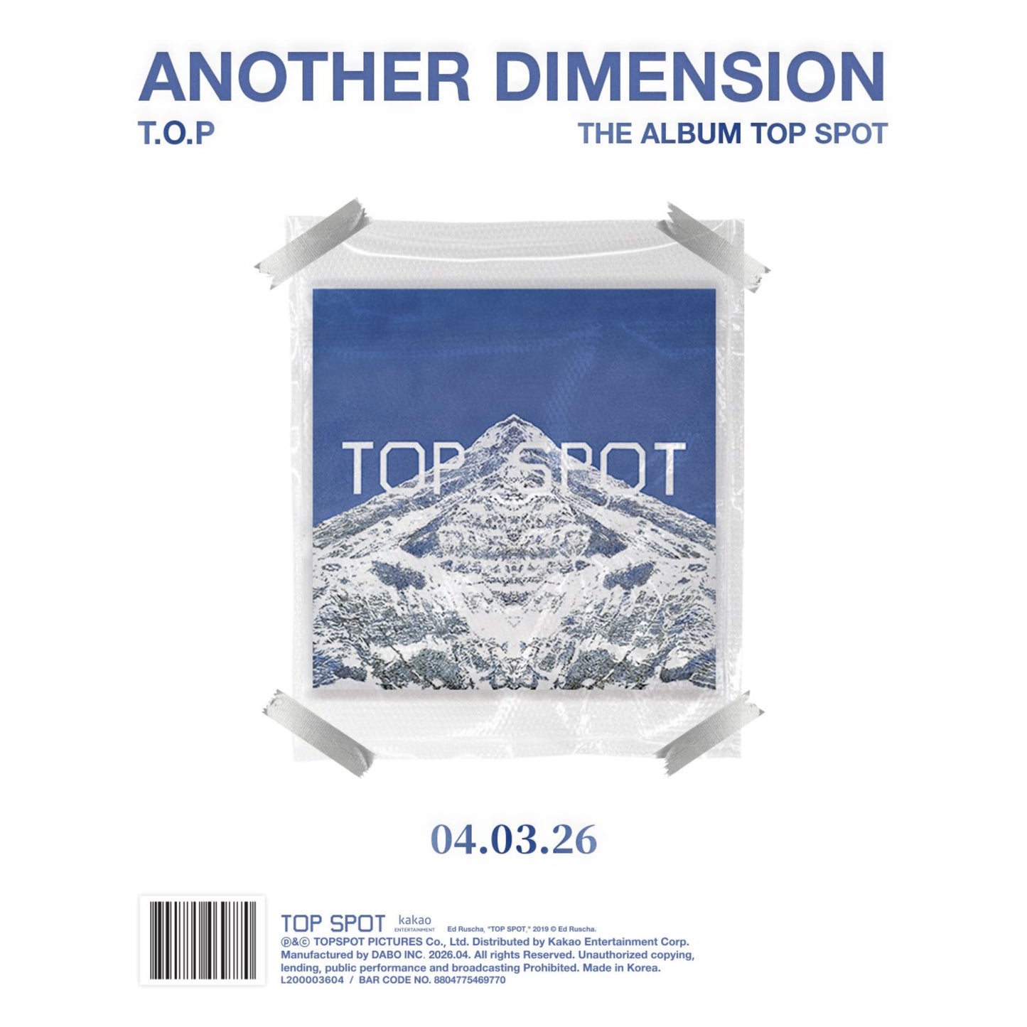 (PRE-ORDER) T.O.P [TOP SPOT - 다중관점 (ANOTHER DIMENSION)]