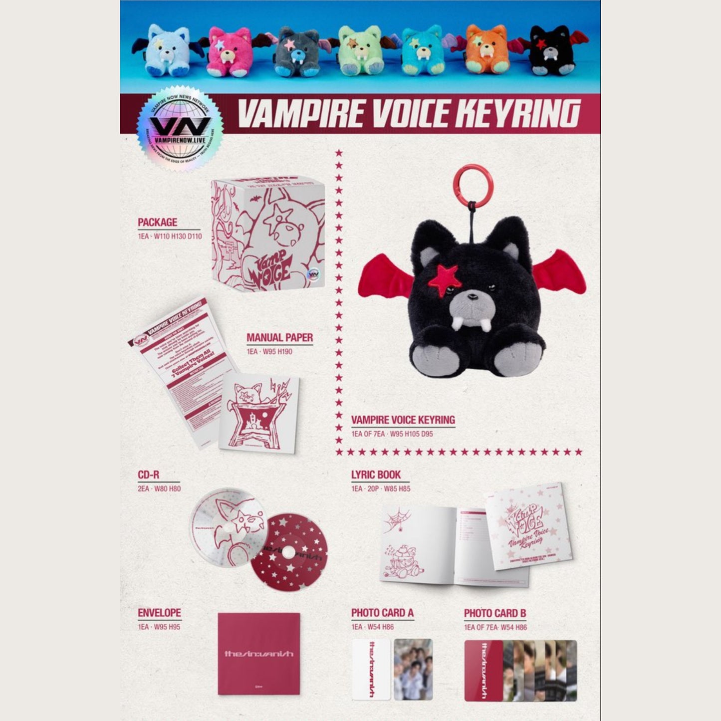 (PRE-ORDER) ENHYPEN THE SIN : VANISH - VAMPIRE VOICE KEYRING