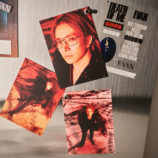 (PRE-ORDER) EVAN 'DEATH OF ME' POP-UP - POSTCARD & STICKER SET