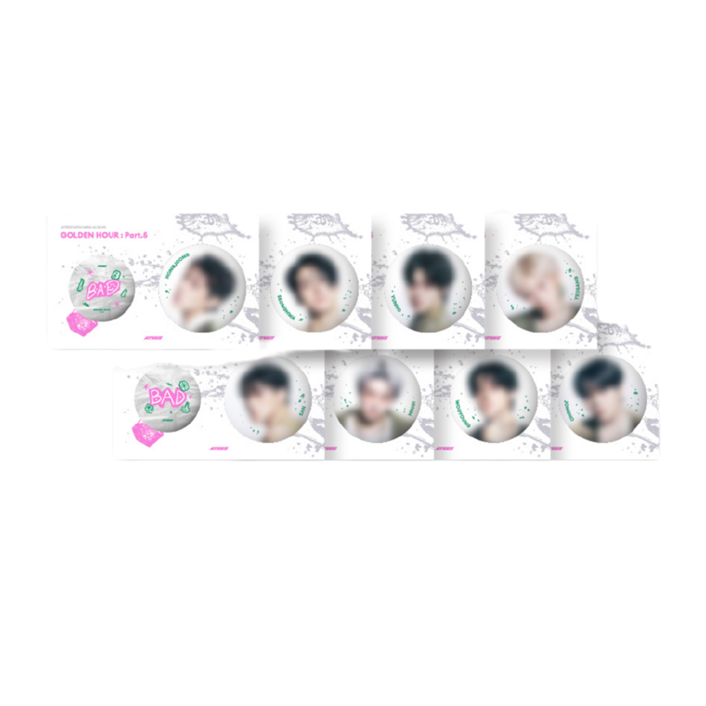 (PRE-ORDER) ATEEZ [GOLDEN HOUR : Part.5] POP-UP - CAN BADGE SET