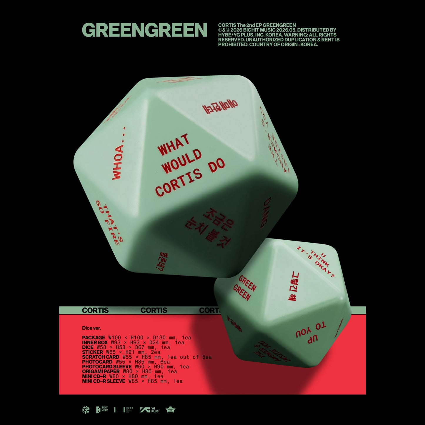 (Pre-Order) CORTIS [GREENGREEN] (Dice Ver.)