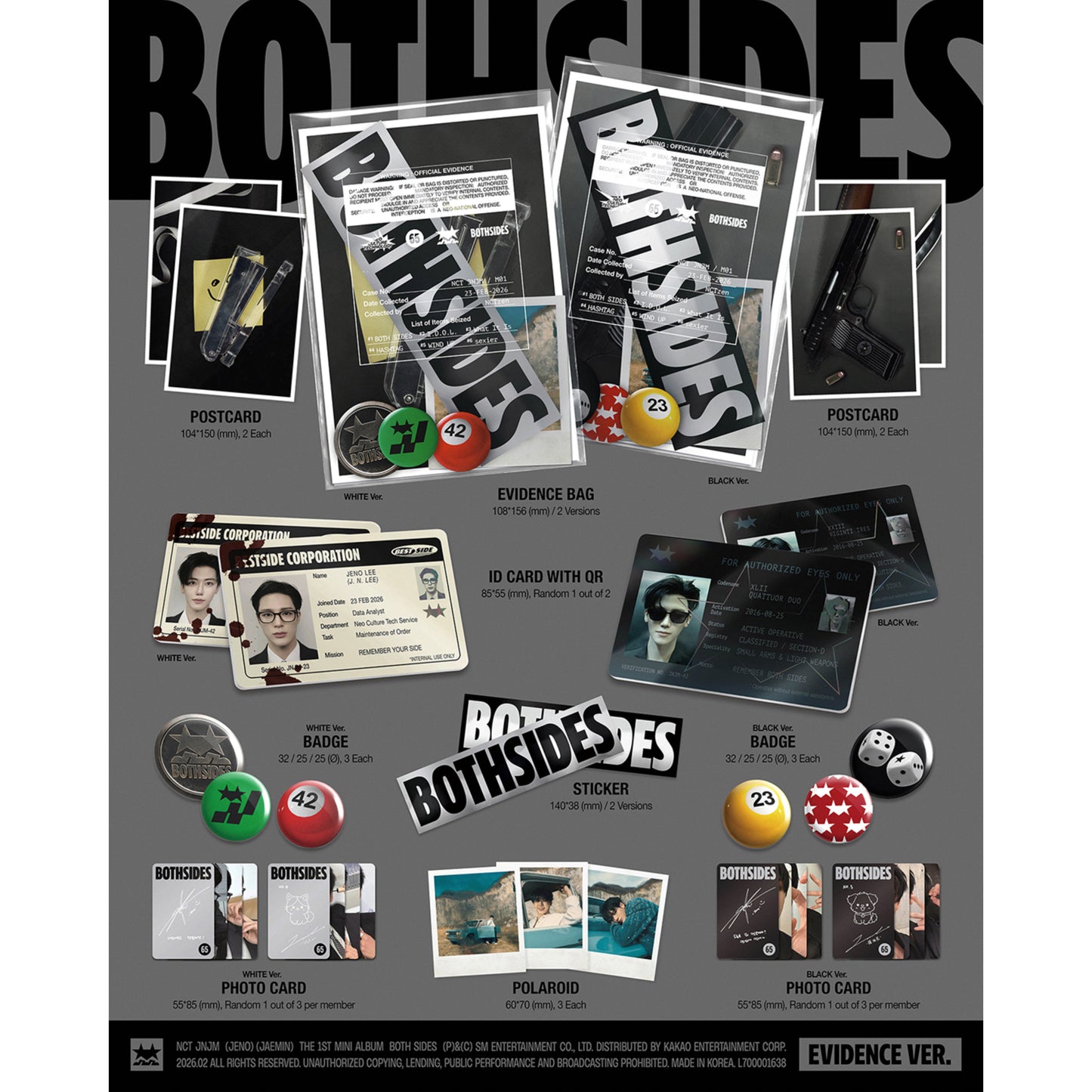 (PRE-ORDER) NCT JNJM [BOTH SIDES] (EVIDENCE Ver.) (SMART ALBUM) SET