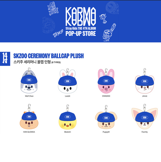 [PRE-ORDER] SKZOO Ceremony Ballcap Plush – KARMA POP UP MD
