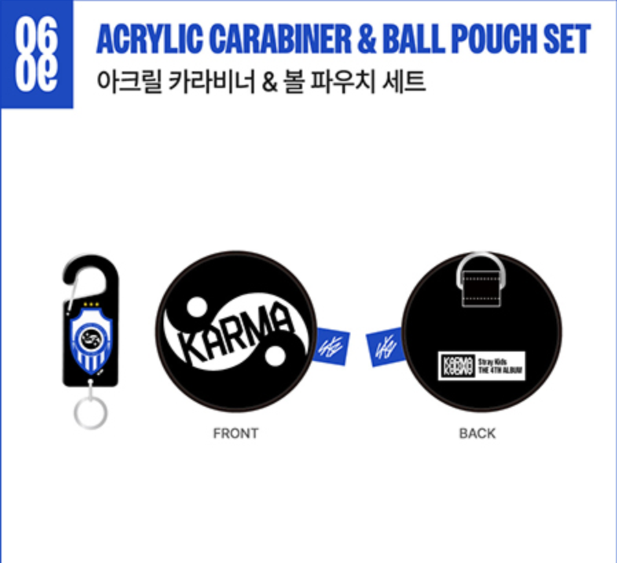 [PRE-ORDER] Acrylic Carabiner & Ball Pouch Set – KARMA POP UP MD