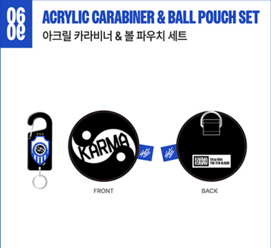 [PRE-ORDER] Acrylic Carabiner & Ball Pouch Set – KARMA POP UP MD