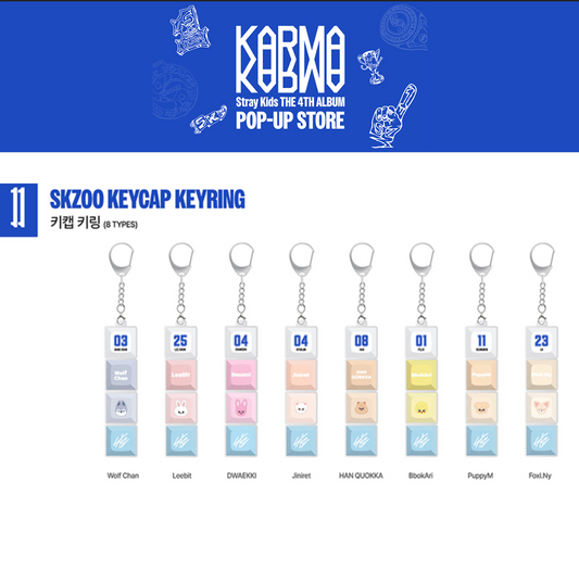 [PRE-ORDER] SKZOO Keycap Keyring Stray Kids – KARMA POP UP MD