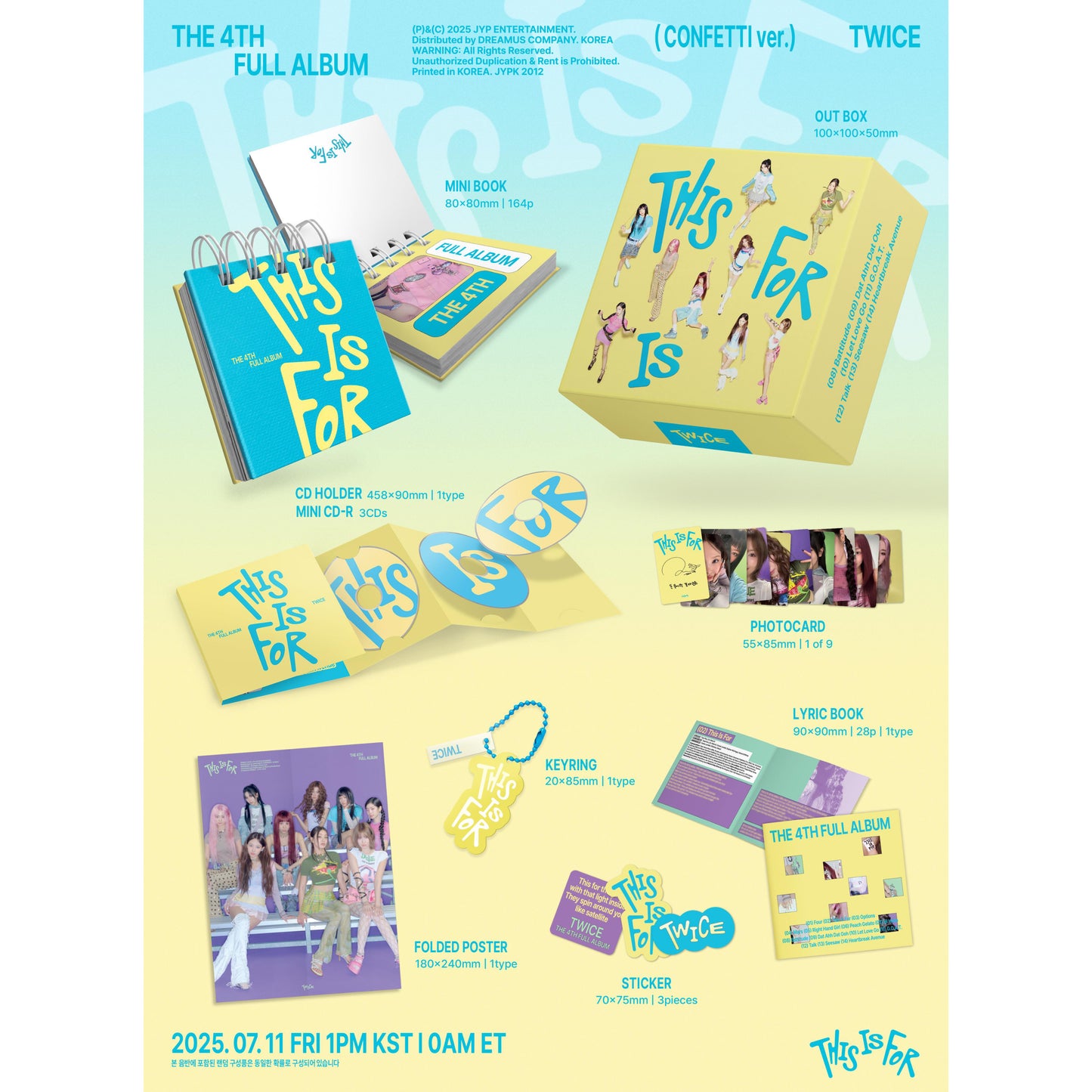 (PRE-ORDER) TWICE 4TH FULL ALBUM [THIS IS FOR] (CONFETTI Ver.)