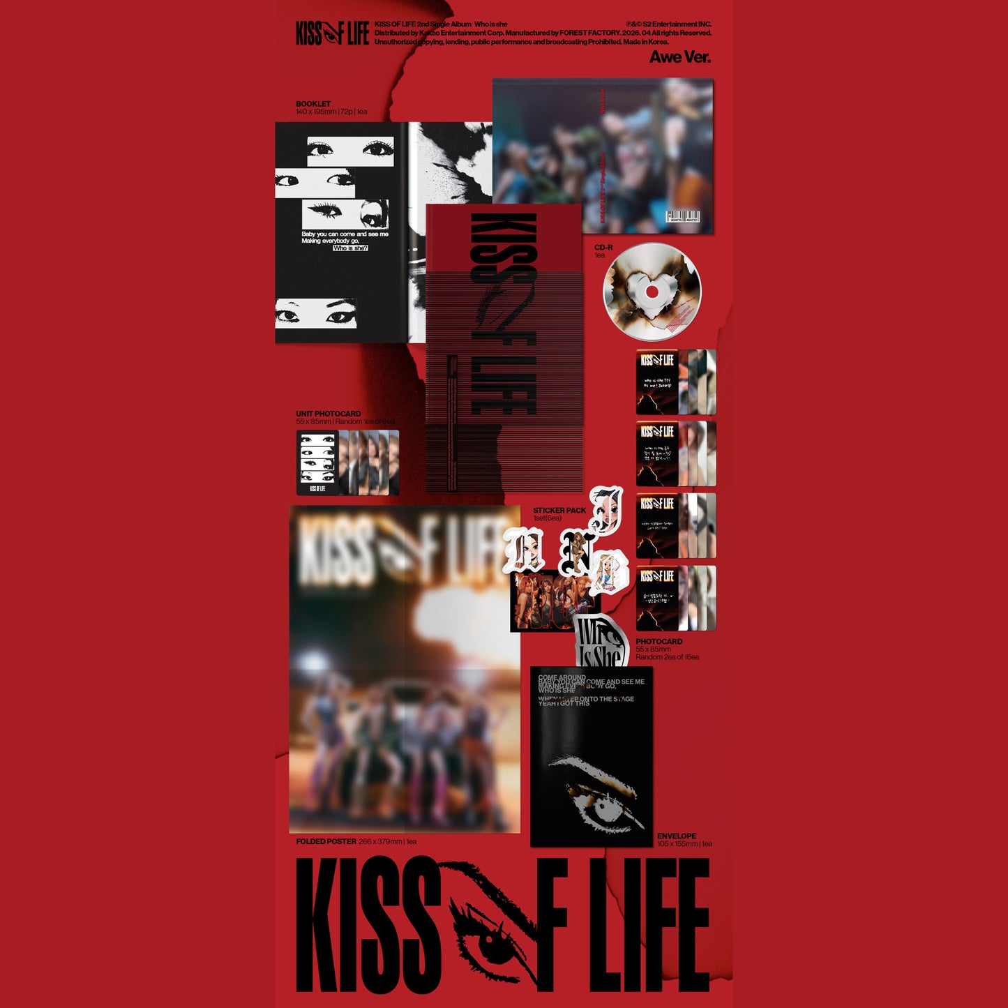 (Pre-Order) KISS OF LIFE [Who is she] (Awe Ver.)