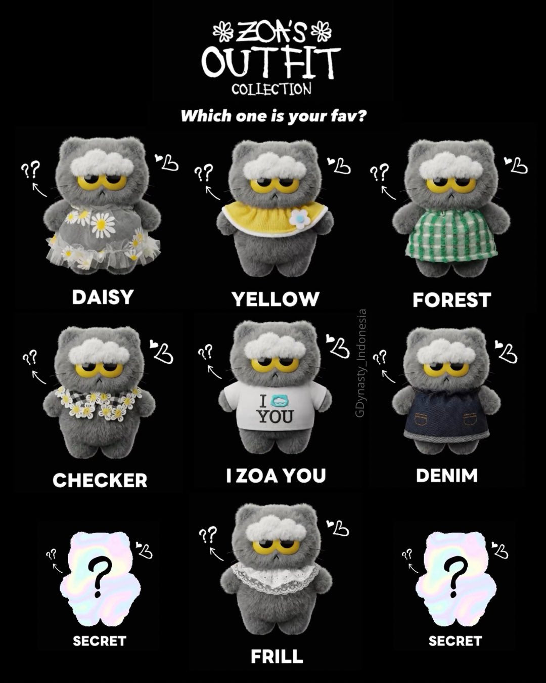 (PRE-ORDER) ZO&FRIENDS LUCKY SHOP - PLUSH KEYRING