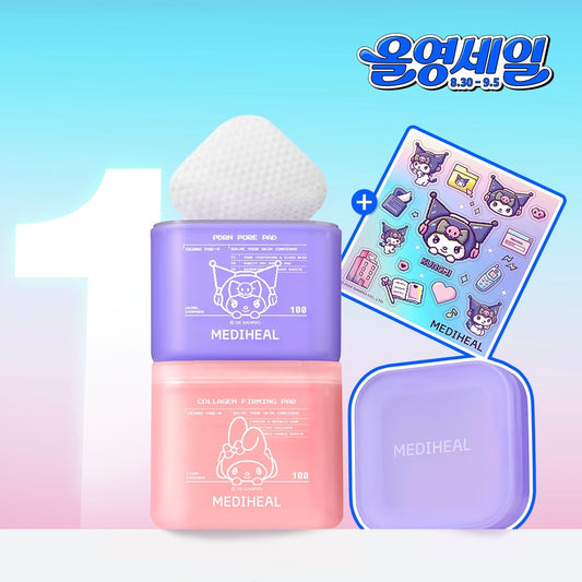 (PRE-ORDER) OLIVE YOUNG x Sanrio - Mediheal Derma Toner Pads