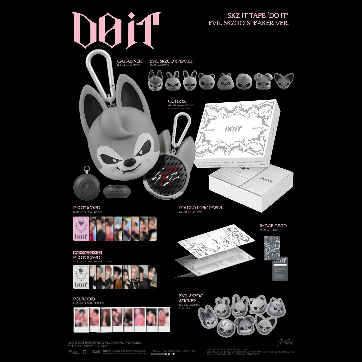 (PRE-ORDER) STRAYKIDS (DO IT) - EVIL SKZOO SPEAKER VER. (RANDOM)
