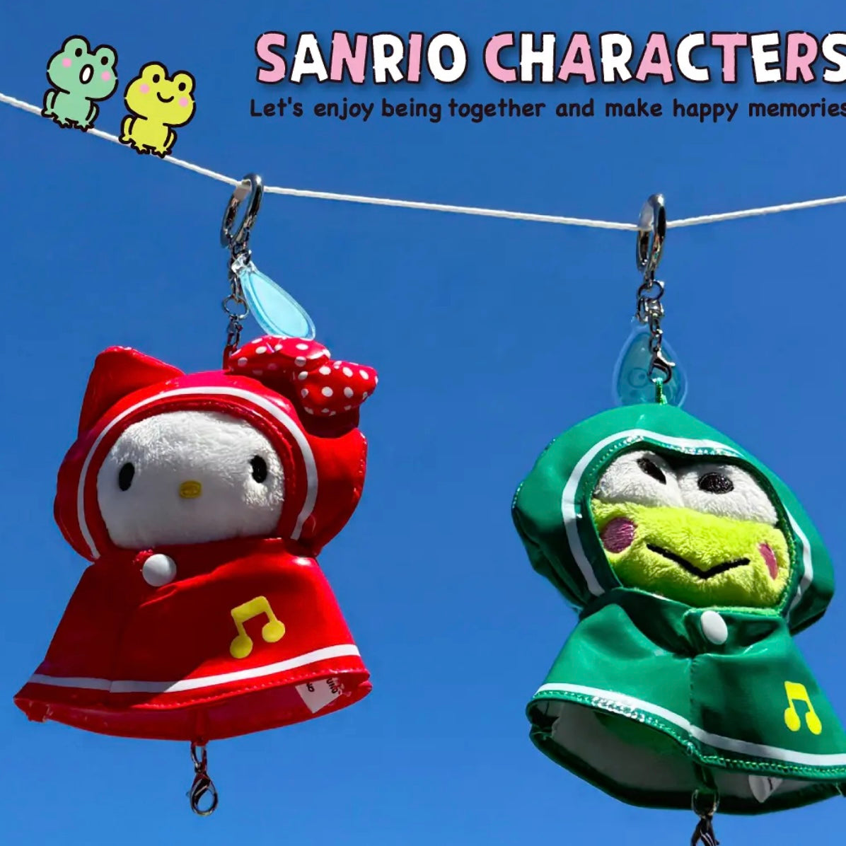 (PRE-ORDER) Sanrio Characters Rainy Day Raincoat Plush Keyring
