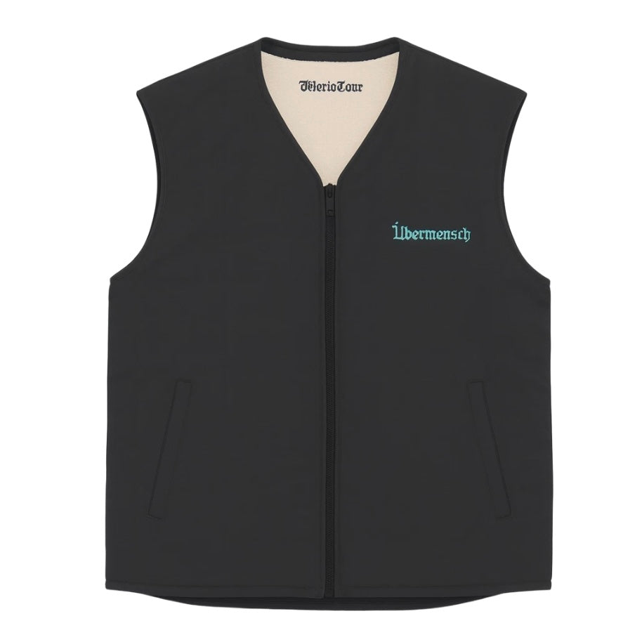 G-DRAGON Ubermensch Reversible Vest Black Beige