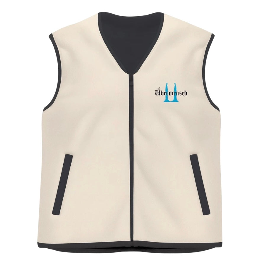 G-DRAGON Ubermensch Reversible Vest Black Beige