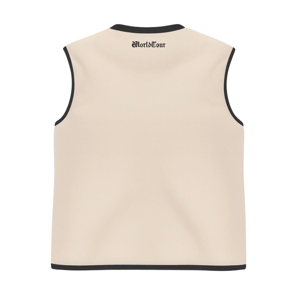 G-DRAGON Ubermensch Reversible Vest Black Beige