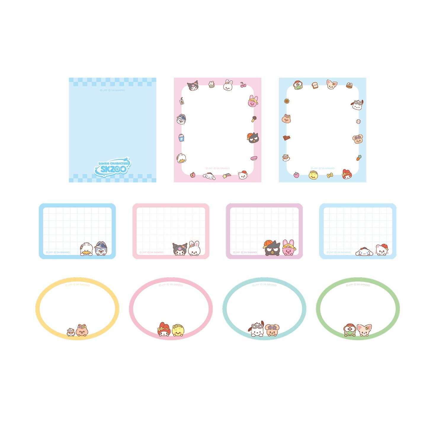 (PRE-ORDER) SKZOO x SANRIO CHARACTERS - TIN CASE STICKY NOTE SET