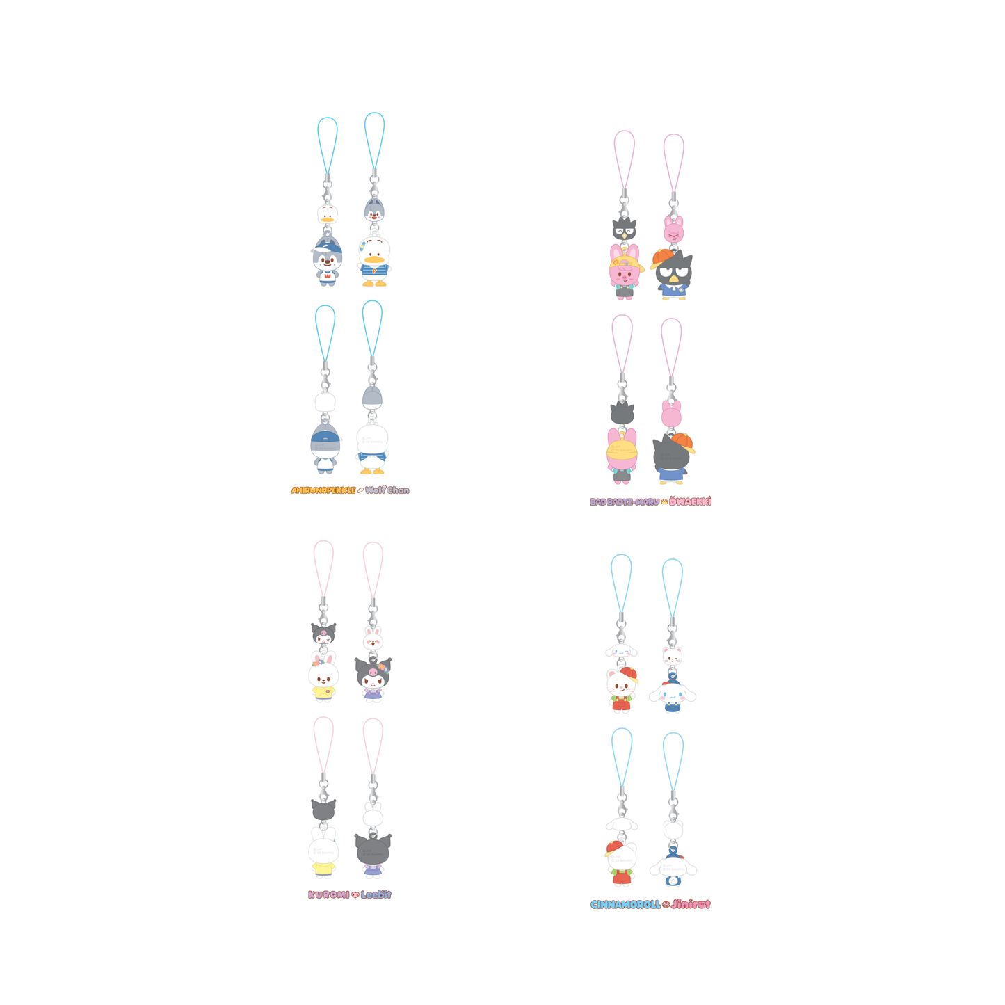 (PRE-ORDER) SKZOO x SANRIO CHARACTERS - MINI FIGURE COUPLE KEYRING