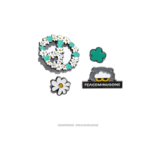 (PRE-ORDER) ZO&FRIENDS x PEACEMINUSONE - BADGE SET