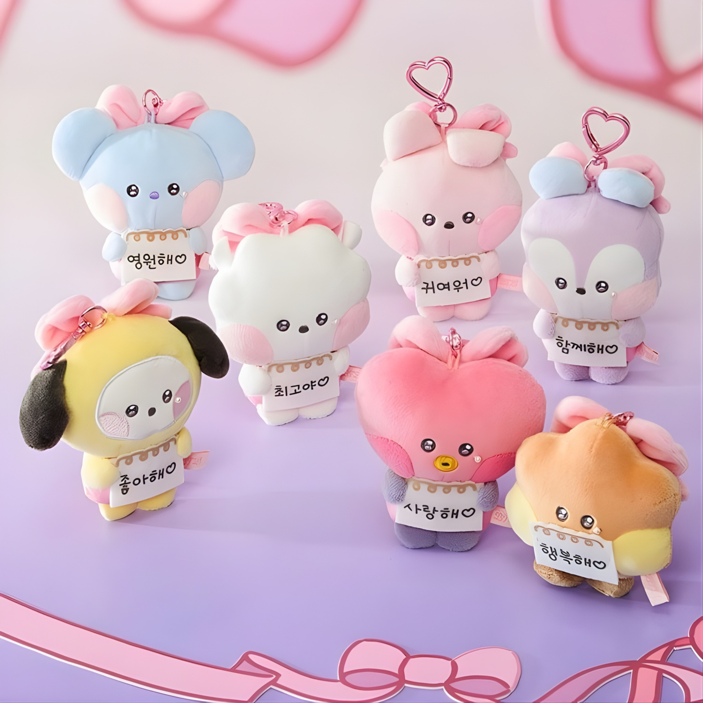 (PRE-ORDER) BT21 RIBBONED U - DOLL KEYRING