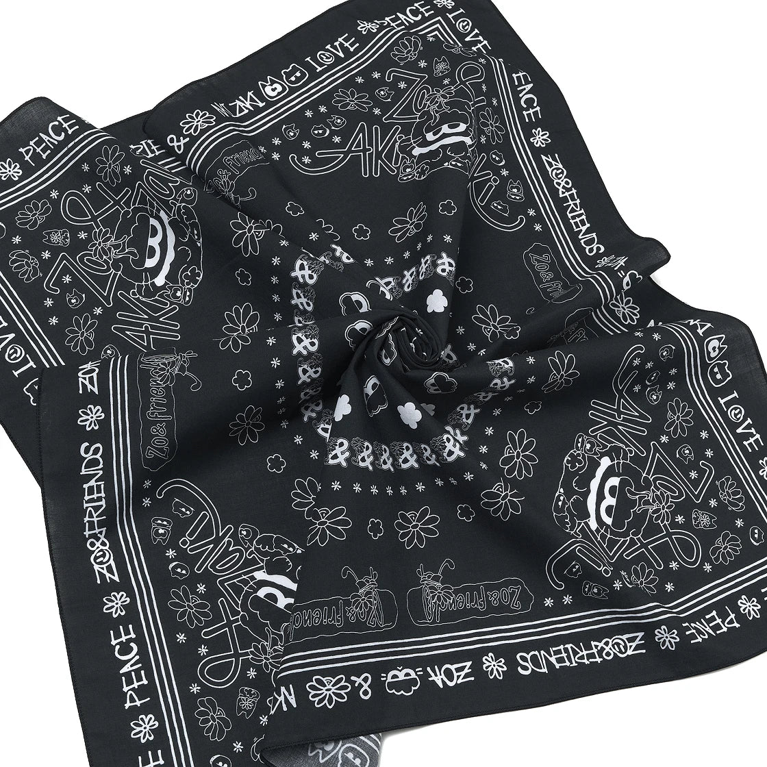 ZO&FRIENDS: ZOA Black Cotton Scarf