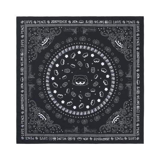 ZO&FRIENDS: ZOA Black Cotton Scarf