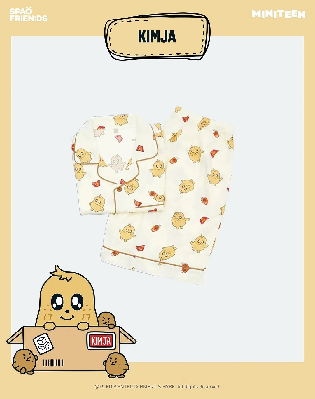 (PRE-ORDER) MINITEEN&SPAO - SHORT-SLEEVE PAJAMAS