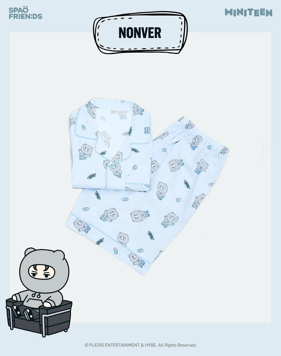 (PRE-ORDER) MINITEEN&SPAO - SHORT-SLEEVE PAJAMAS